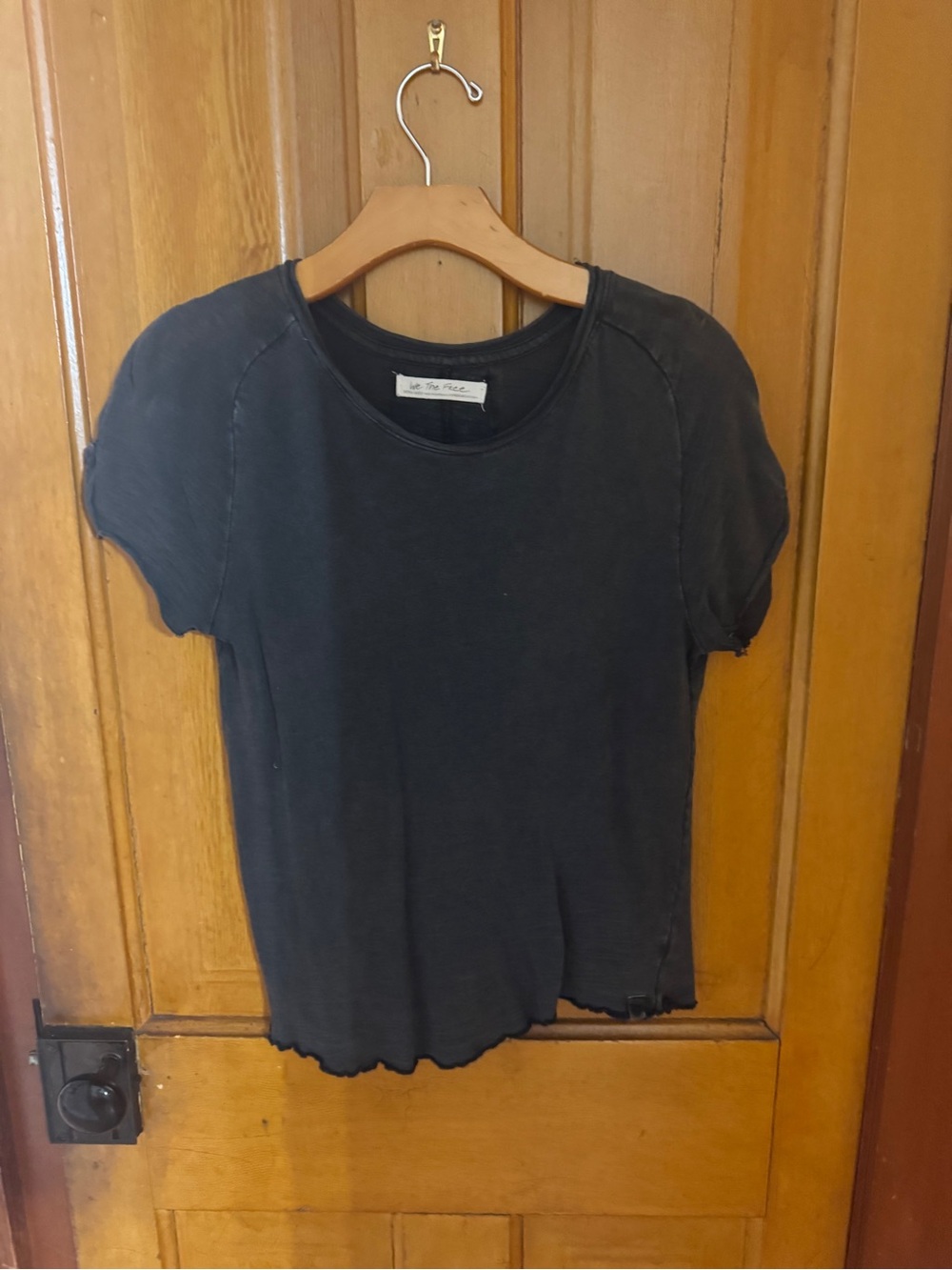 We The Free Black Short Sleeve Crewneck Tee